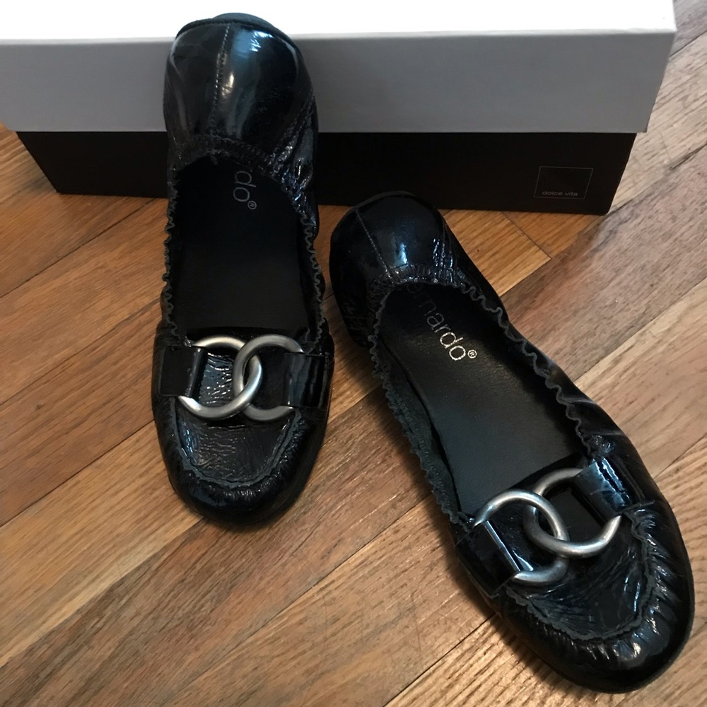 Bernardo Patent Leather Flats